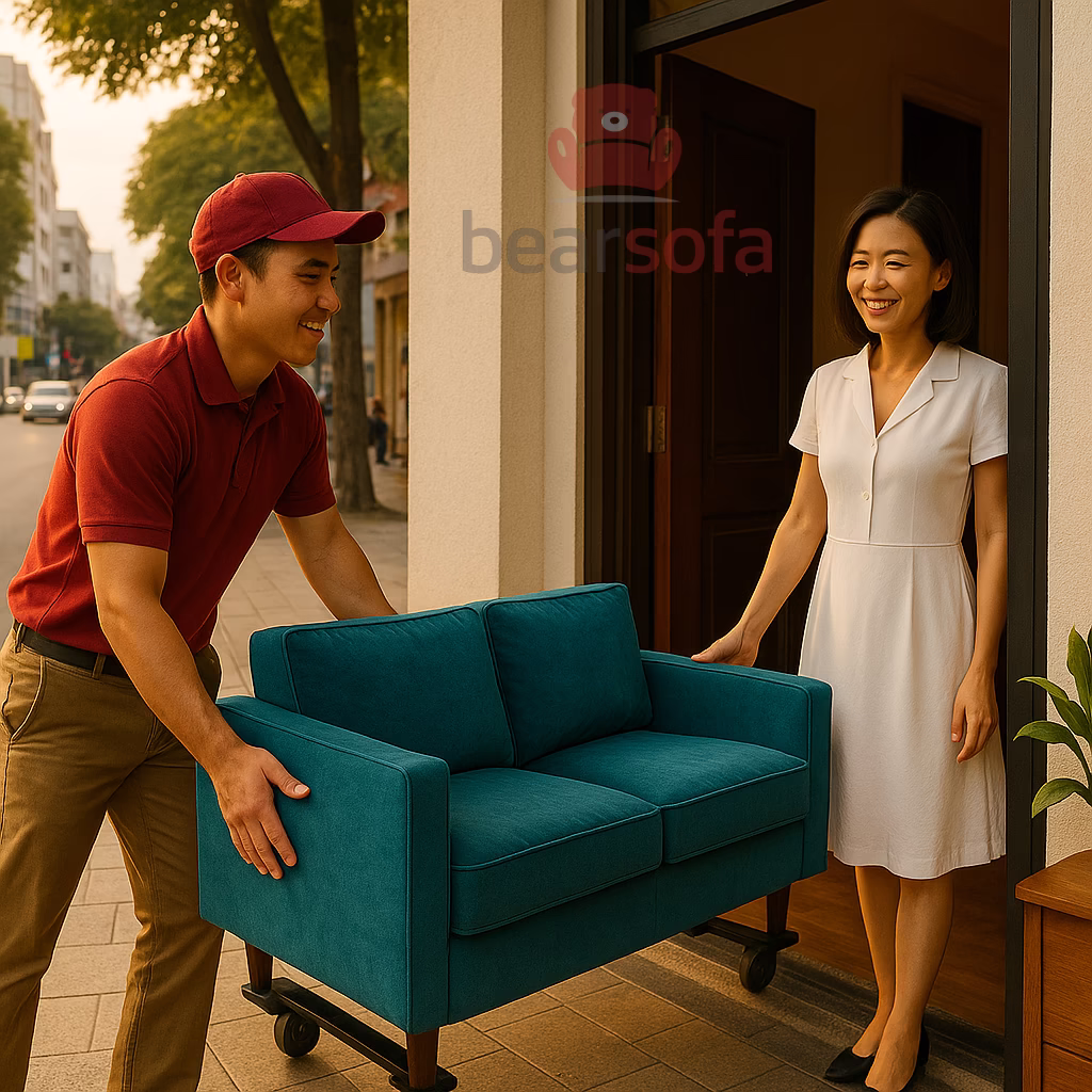 Dịch Vụ Bọc Ghế Sofa Phường Bến Thành, Quận 1 – BearSofa 26 BearSofa giao sofa mới tại căn hộ phường Bến Thành