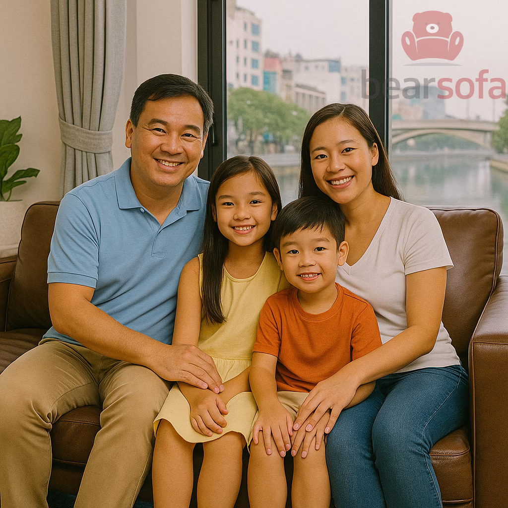 Dịch Vụ Bọc Ghế Sofa Phường Cầu Ông Lãnh, Quận 1 23 Gia đình tận hưởng sofa mới tại căn hộ phường Cầu Ông Lãnh – BearSofa