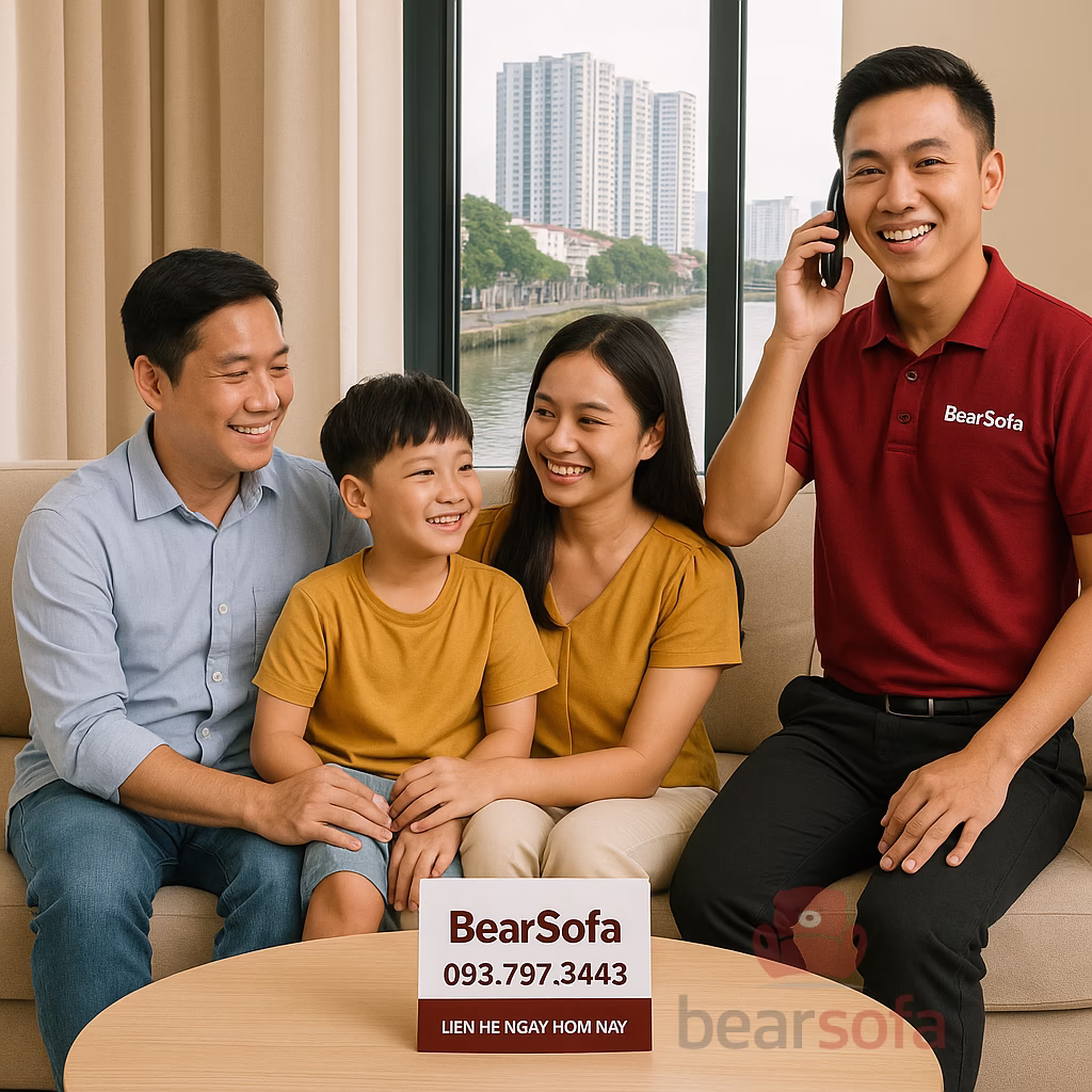 Dịch Vụ Bọc Ghế Sofa Phường Vĩnh Hội - BearSofa 14 Liên hệ BearSofa khi bọc lại ghế sofa tại phường Vĩnh Hội