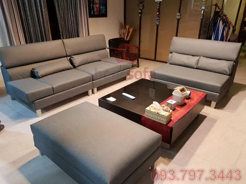 Ghế sofa nhà anh Phước đã được sửa chữa và bọc lại tại xưởng bọc ghế sofa quận 9