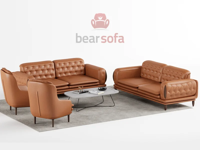 Mẫu ghế sofa da đẹp - Leather Sofa - BearSofa Mẫu 1