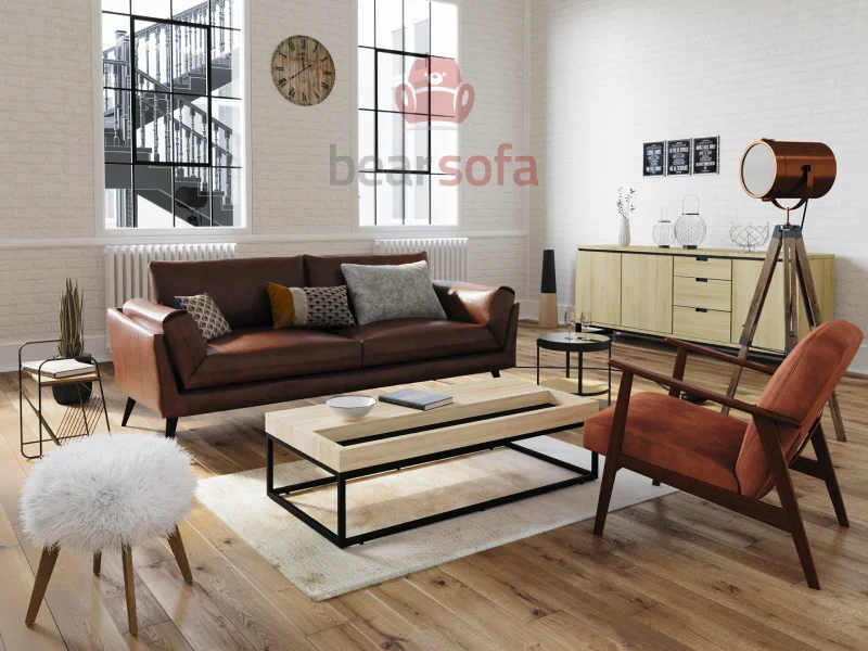 Mẫu ghế sofa da đẹp - Leather Sofa - BearSofa Mẫu 16