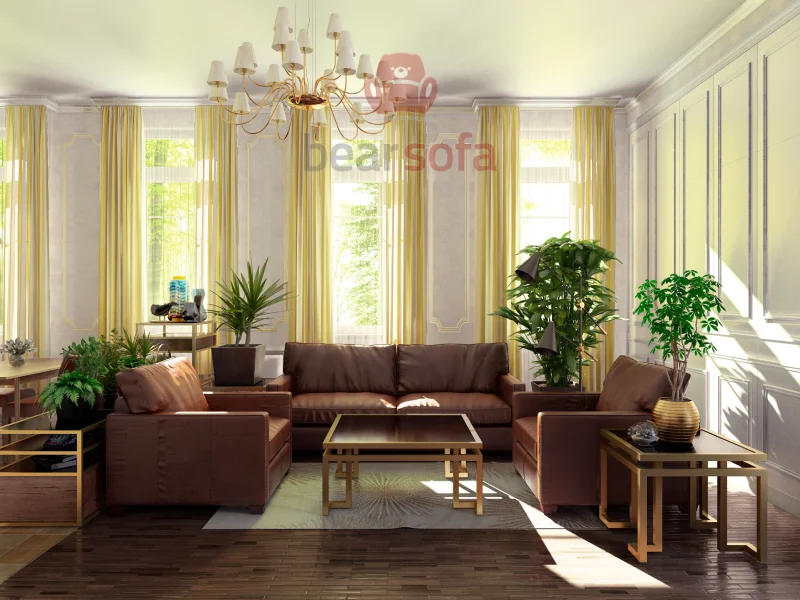 Mẫu ghế sofa da đẹp - Leather Sofa - BearSofa Mẫu 6