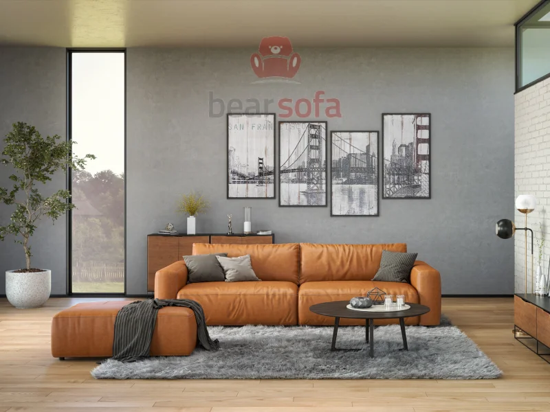 Mẫu ghế sofa da đẹp - Leather Sofa - BearSofa Mẫu 7