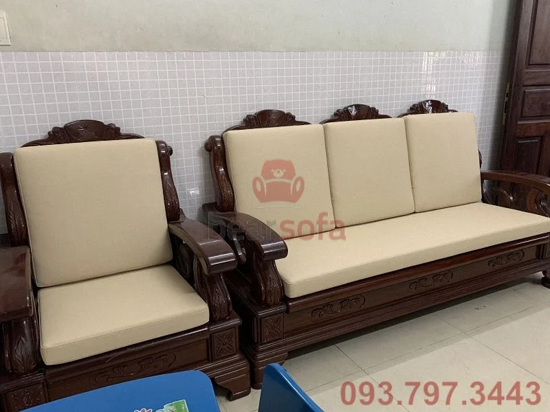 Làm nệm ghế sofa gỗ quận 3 - Ảnh 2