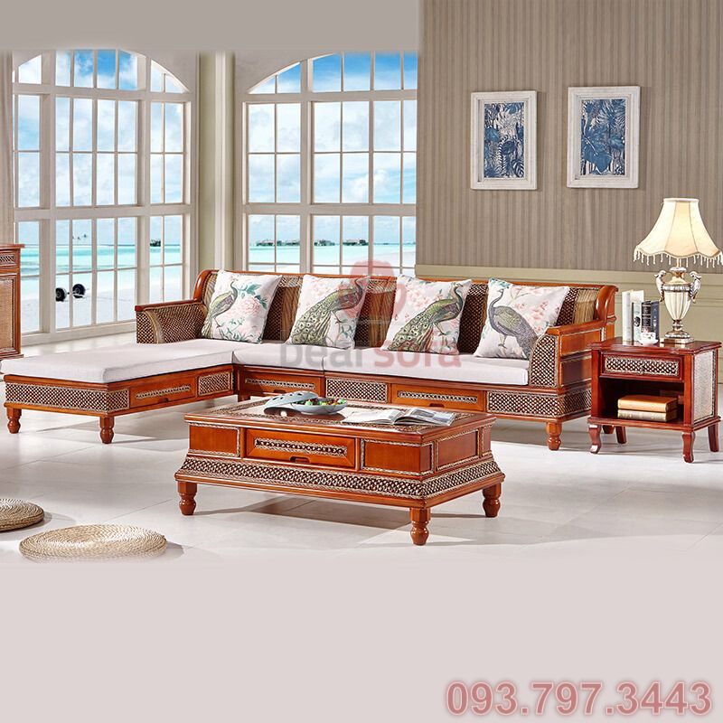 Mẫu 77 - Mẫu ghế mây góc phòng sang trọng