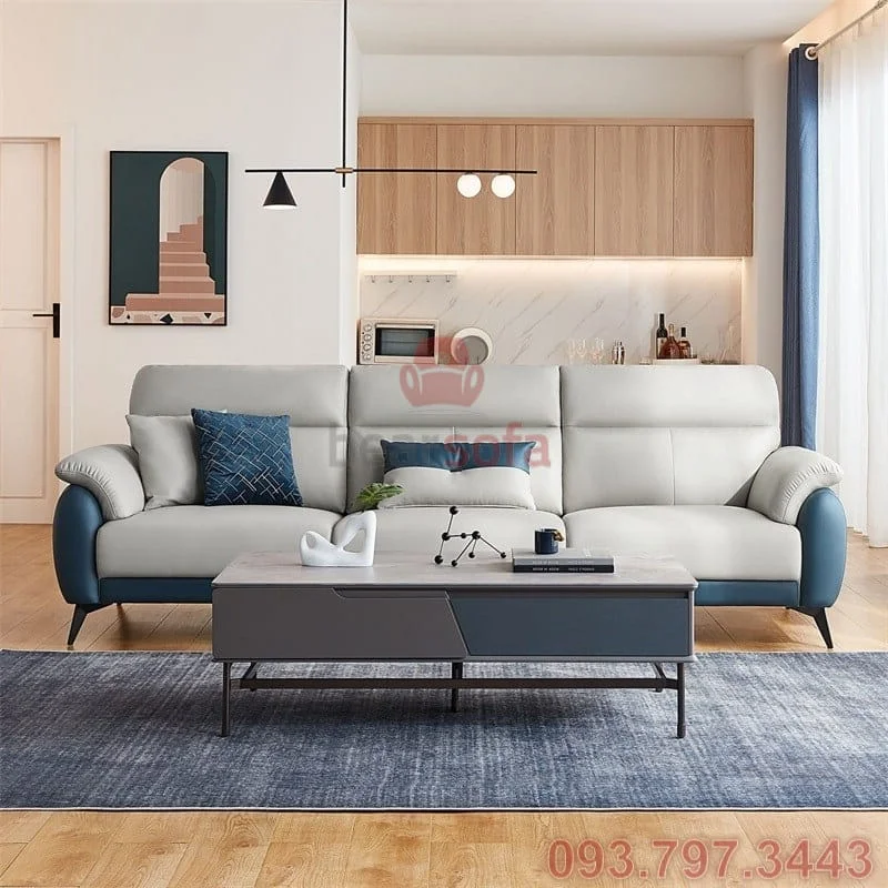 Mẫu 21: Mẫu này mình thích nhất là cái gối. Sofa băng đẹp không chỉ ở thiết kế mà còn ở cách phối màu nữa