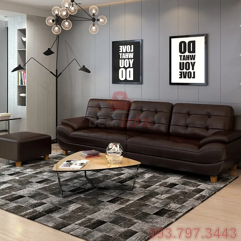 Mẫu 5: Mẫu ghế sofa băng có thiết kết "cơ bắp", chắc chắn với các múi cơ nổi cả ở lưng và ở nệm ngồi.