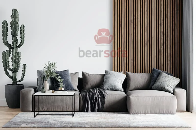 Mẫu 45: Sofa chung cư đẹp - bọc lại ghế sofa nỉ