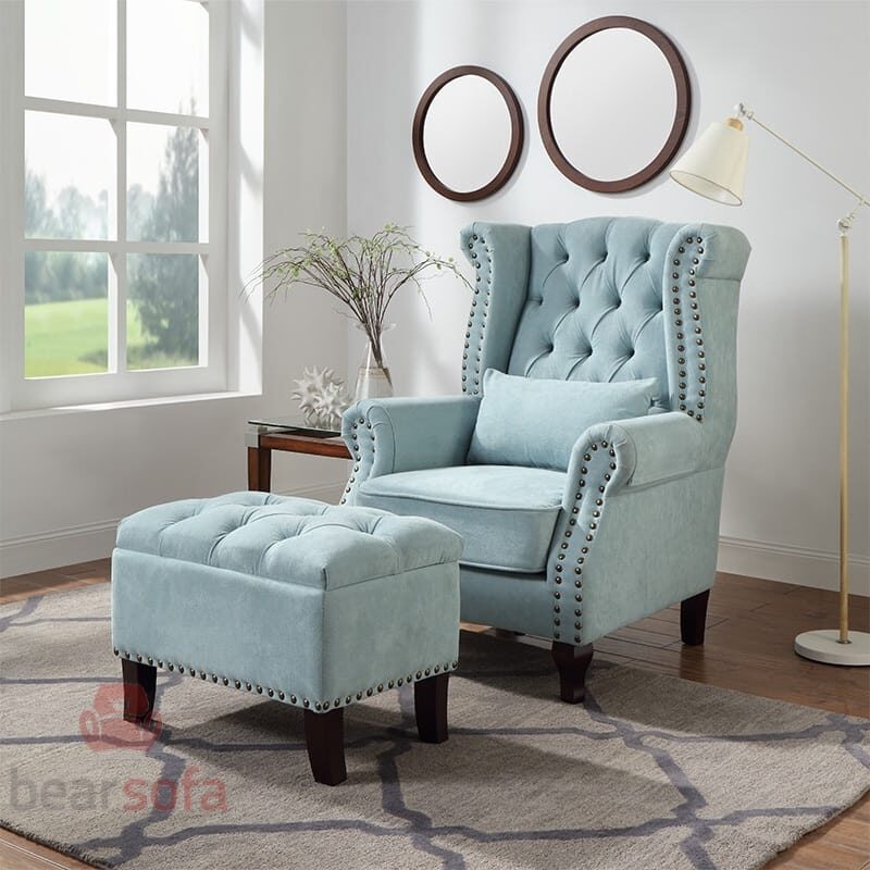 Mẫu 123: Mẫu ghế sofa đơn tân cổ điển đẹp