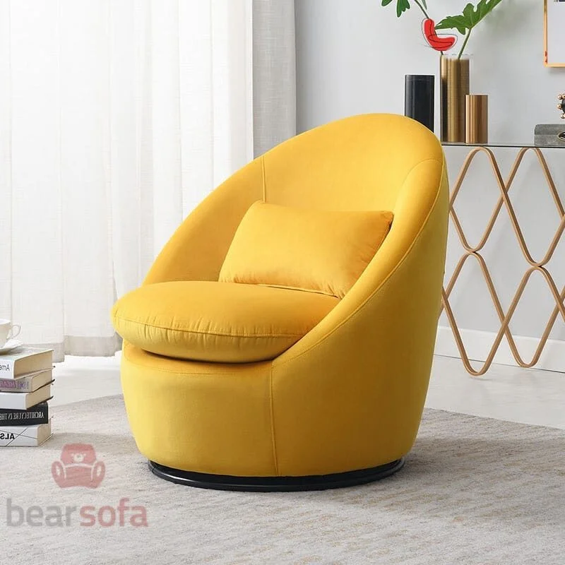 Mẫu 132: Mẫu ghế sofa đơn tròn đẹp