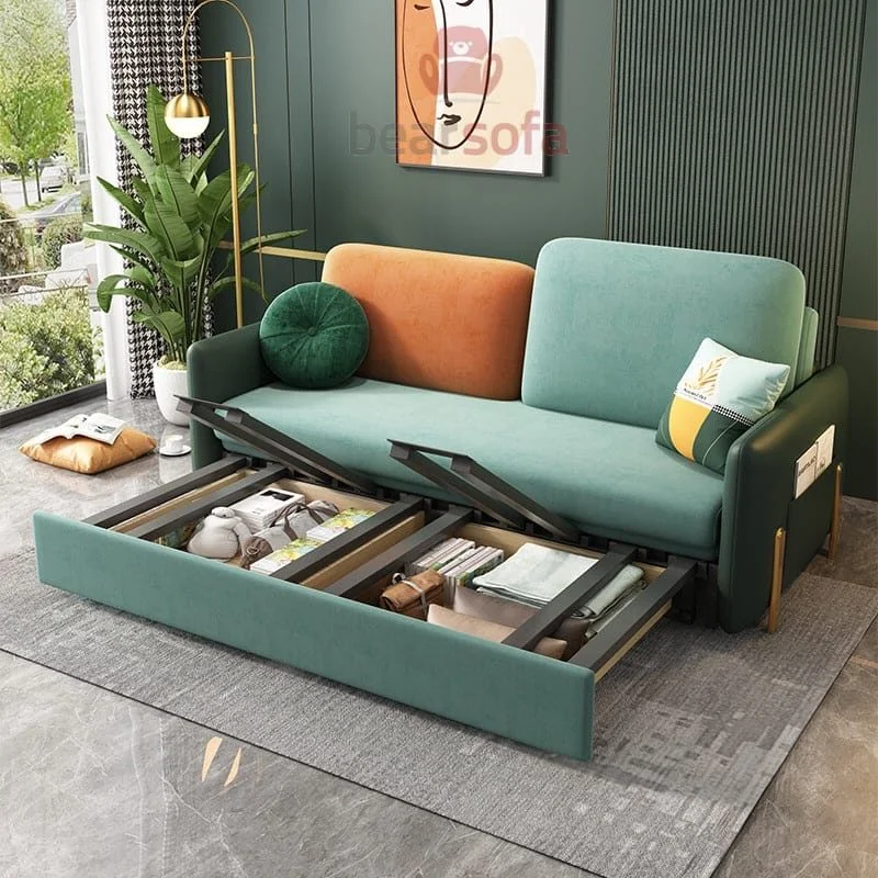Nhiều mẫu ghế sofa kiêm giường ngủ được với kiểu dáng cách điệu, kết hợp nhiều loại chất liệu và màu sắc độc đáo