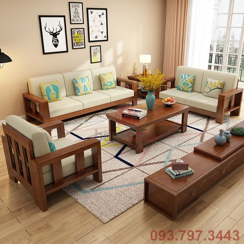 Mẫu ghế sofa gỗ hiện đại - Mẫu 64