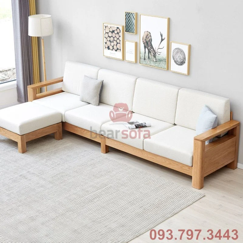 Mẫu ghế gỗ phòng khách và Đệm ngồi sofa đẹp - Mẫu 17