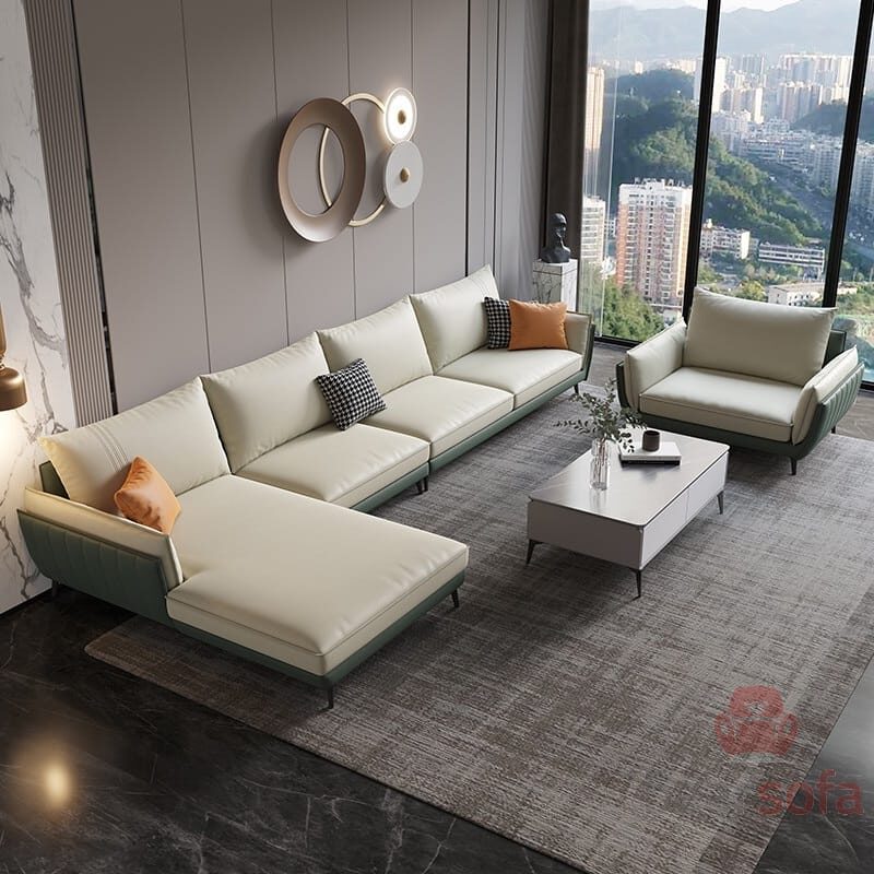 Mẫu 06: Ghế sofa chữ L kiểu hiện đại