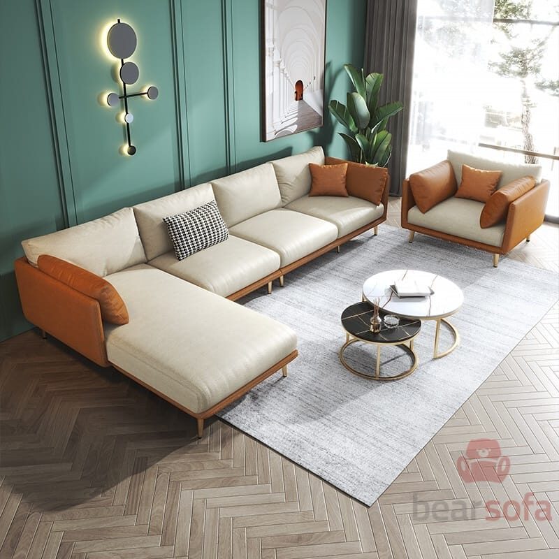 Mẫu 08: Ghế sofa chữ L kiểu hiện đại