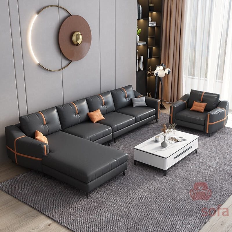 Mẫu 43: Mẫu sofa góc, kích thước sofa chữ L tiêu chuẩn