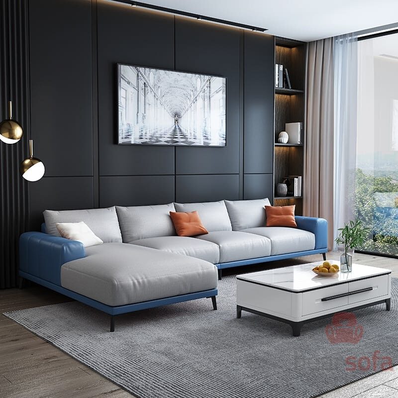 Mẫu 44: Mẫu sofa góc, kích thước sofa chữ L tiêu chuẩn