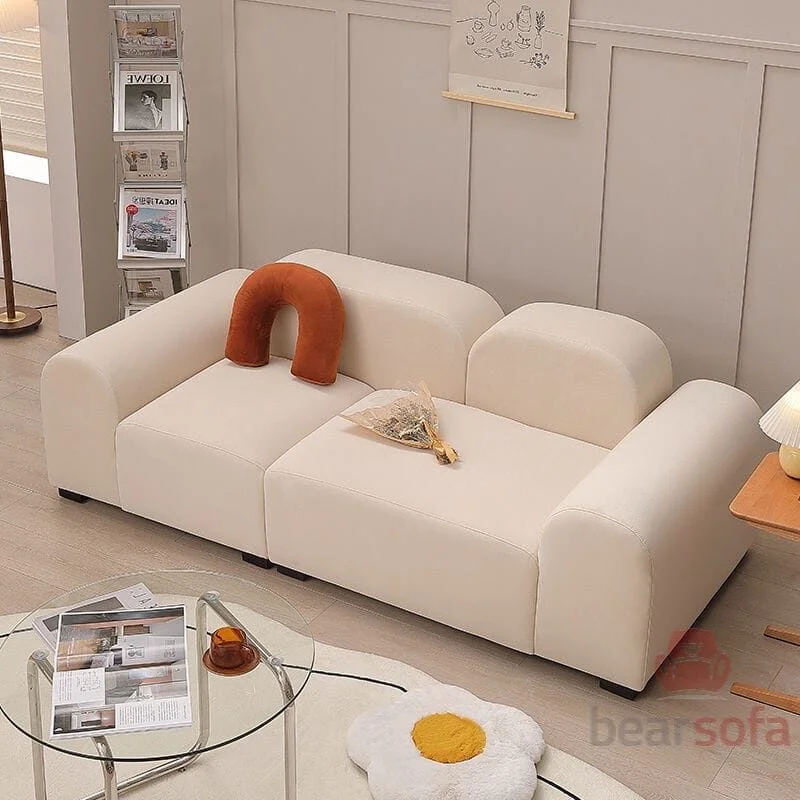 Mẫu 02: Mẫu ghế sofa trắng, sofa băng