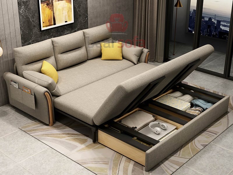 Ghế sofa giường hiện tại có nhiều mẫu đẹp, giá khá dễ chịu, có thêm ngăn chứa đồ bí mật