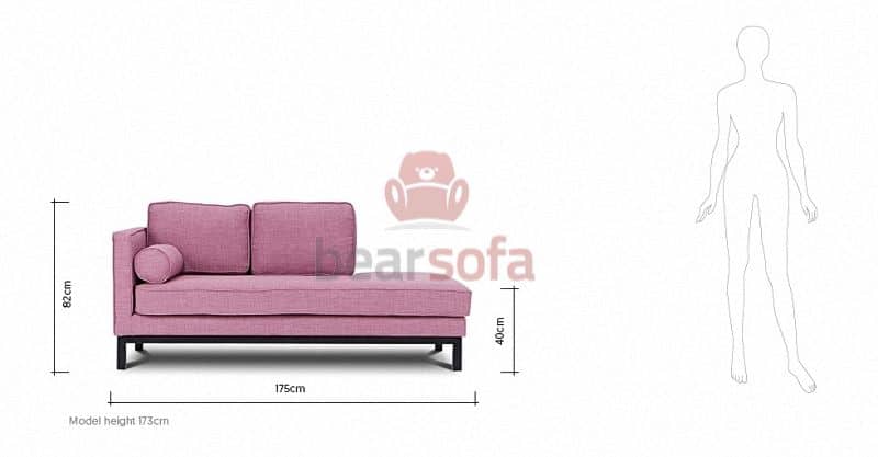 Kích thước Ghế Sofa Thư Giãn Siesta 2 Seater Chaise Lounge