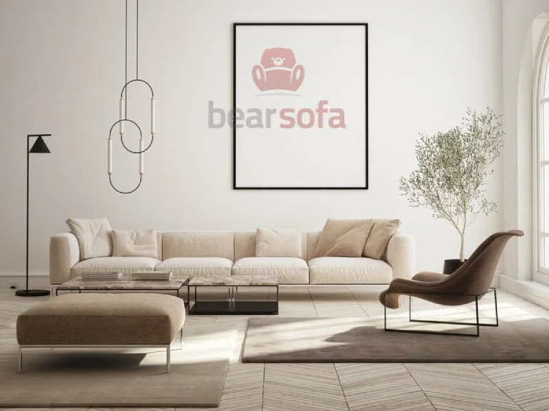 Sofa màu trung tính giúp không gian hài hòa và đỡ nhàm chán theo năm tháng