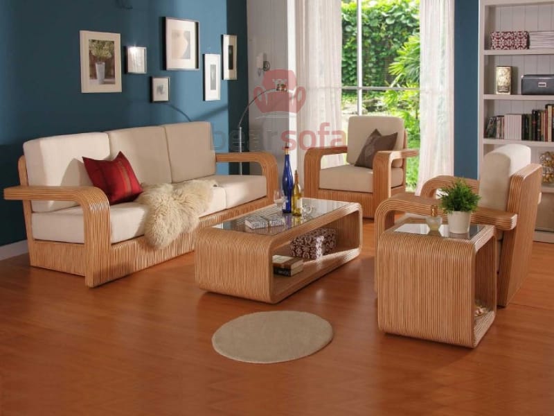 Ghế sofa gỗ công nghiệp có nhiều mẫu đẹp và giá thành khá dễ chịu