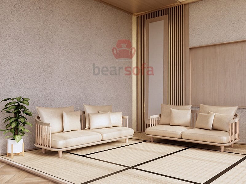 Sofa được làm từ gỗ là mẫu ghế yêu thích của người Nhật
